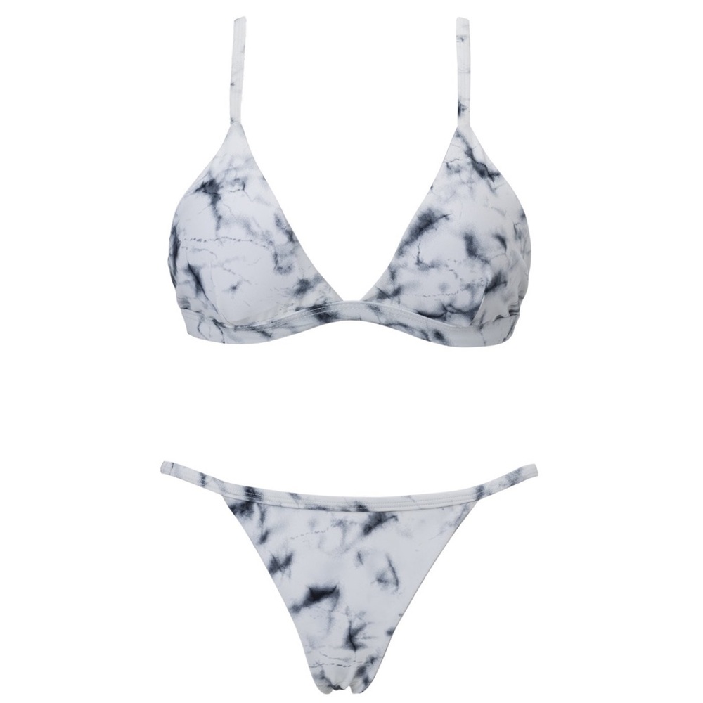Marble Print Swim Bikini Set